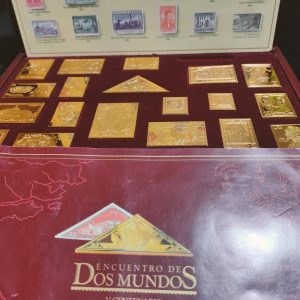 España. Serie 25 Silver Stamps - Encuentro de Dos Mundos-V Centenario Descubrimiento América (729,00 gr. Silver)