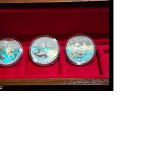 Collection 3 Coins * 2020-2021-2022 * ****V Centenary of the Tour of the world Silver 925 mm